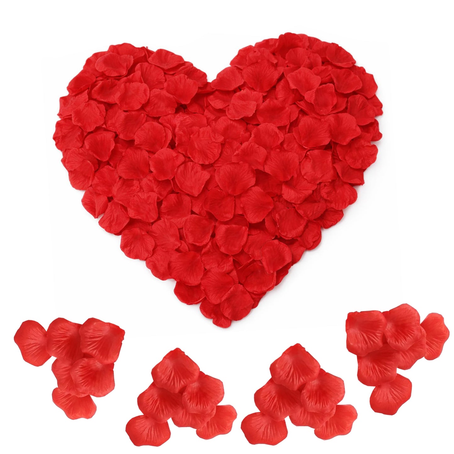 2200 PCS Artificial Dark-Red Silk Rose Petals for Romantic Night,Wedding,Proposal Anniversary Flower Decorations