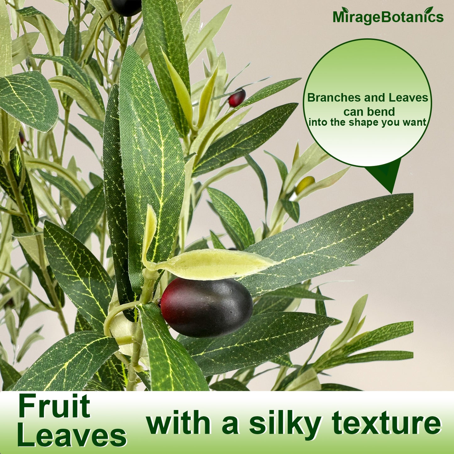 214cm Artificial Olive Trees Indoor,Faux Olive Tree 3 Trunks with White Planter Pot,Artificial Plants Lifelike Fruits for Home Office Meeting Room Living Room Indoor Outdoor Decor