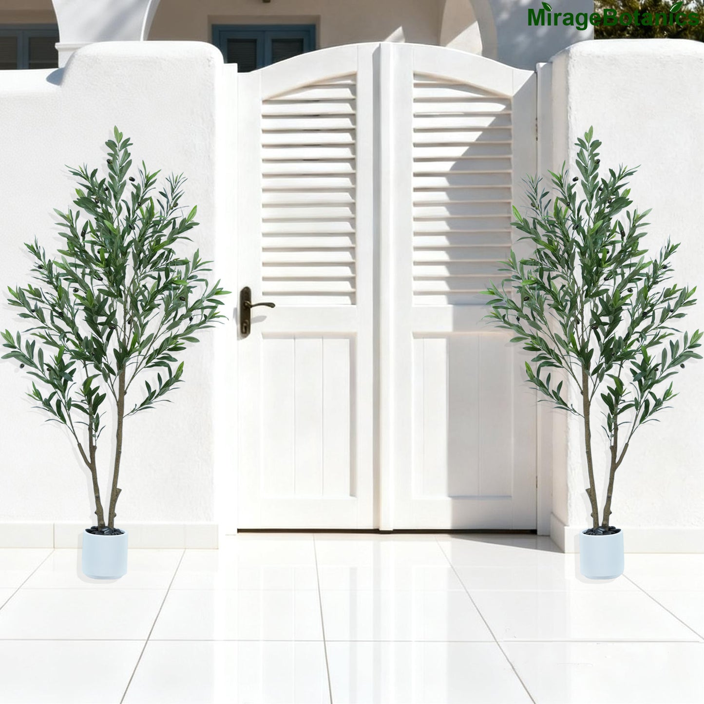 156cm Artificial Olive Trees Indoor,Faux Olive Tree with White Planter Pot,Artificial Plants with Waterproof 50 LED String Lights 5m for Home Office Meeting Room Living Room Indoor Outdoor Decor