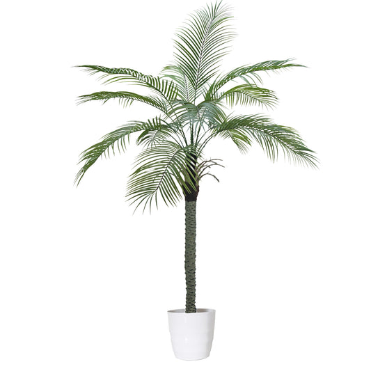 Artificial Palm Tree, Tall Fake Palm Trees for Outdoor Indoor Decor, Faux Phoenix Palm Plants for Outside Patio Pool Coastal Office Living Room Home Decor