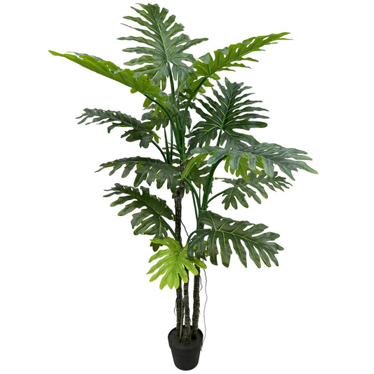 160cm Tall Large Artificial Monstera Deliciosa Plants, 5.2ft Faux Swiss Cheese Floor Plants Fake Tropical Silk Tree with Pot for Office House Living Room Home Indoor Outdoor Decor