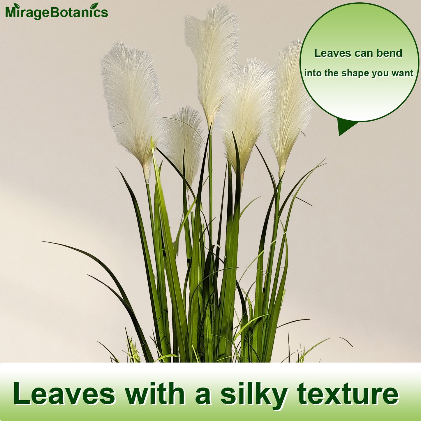 150cm Artificial Pampas Grass with Tall White Planter, Reed Grass Plant,Faux Plants Artificial Plants for Home Ofiice Decor