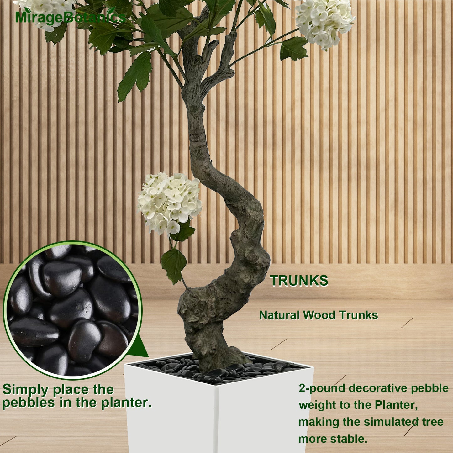 150cm Artificial Hydrangea Tree- Large Faux Hydrangea Plants for Outdoor Indoor Decor, Artificial Tree Fake Flower Trees with White Tall Planter for Office Garden Home Decor