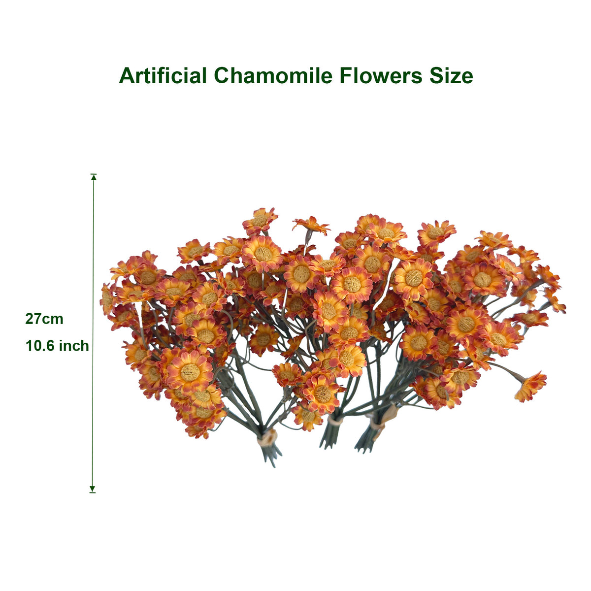 Artificial Chamomile Flower Branches, 3 Stems 25cm Silk Daisy Flowers, Faux Wildflowers for  Home Office Wedding Photography Decor