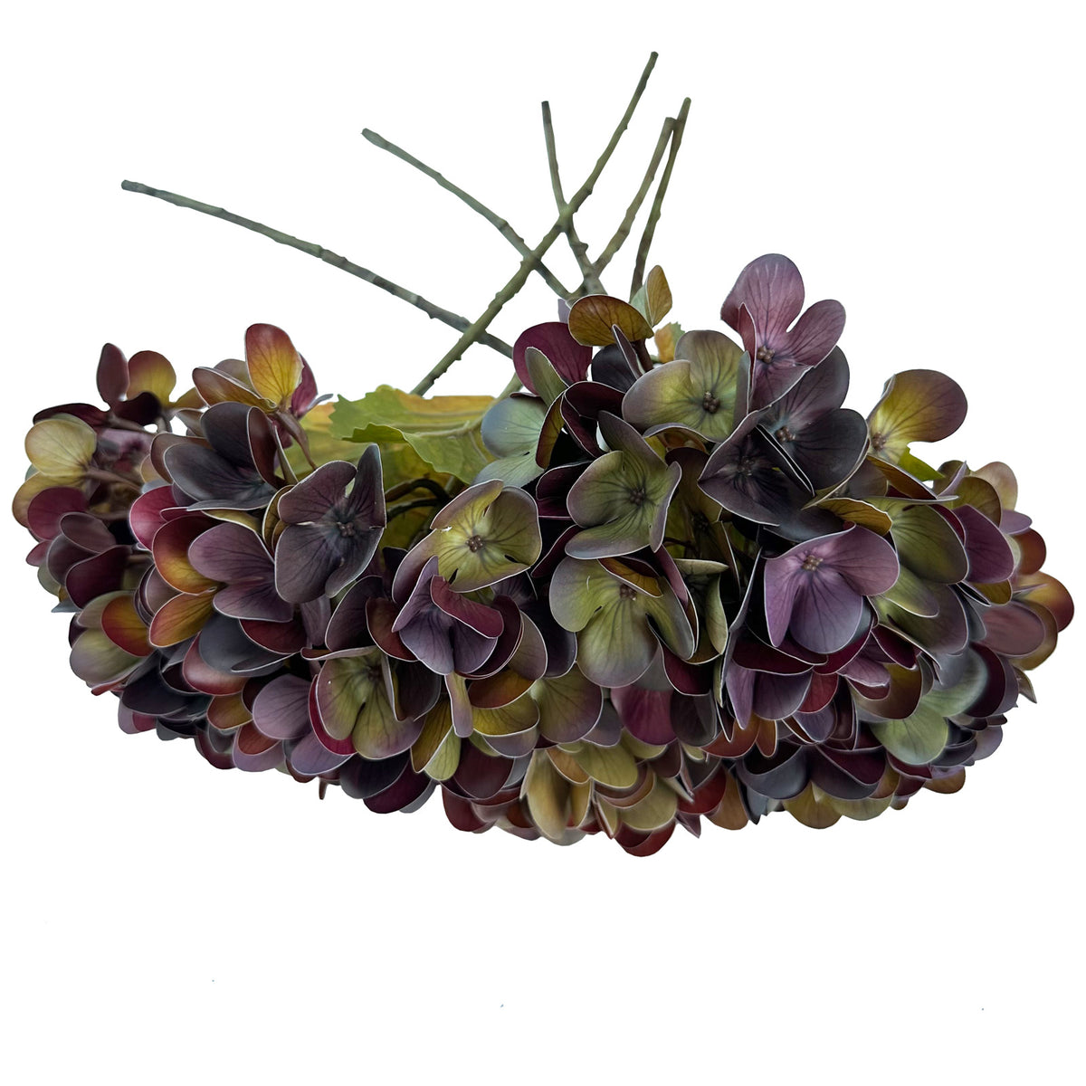 Artificial Hydrangea Flowers Bouquets, 6Pcs Silk Fake Flowers for Home Office Table Centerpiece Shelf Decorations