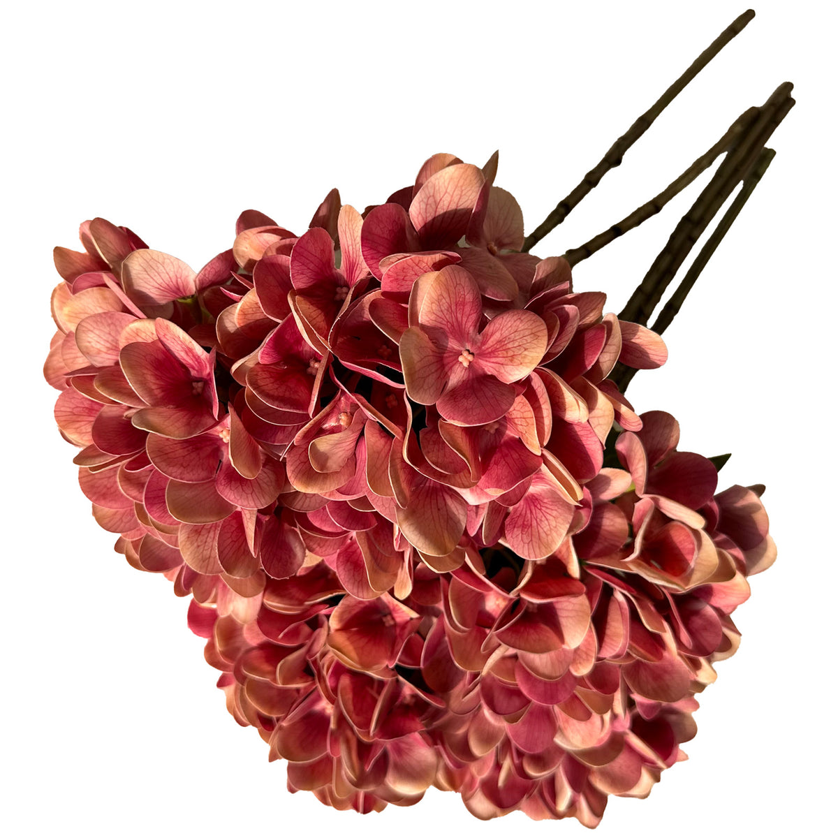 Artificial Hydrangea Flowers Bouquets, 6Pcs Silk Fake Flowers for Home Office Table Centerpiece Shelf Decorations
