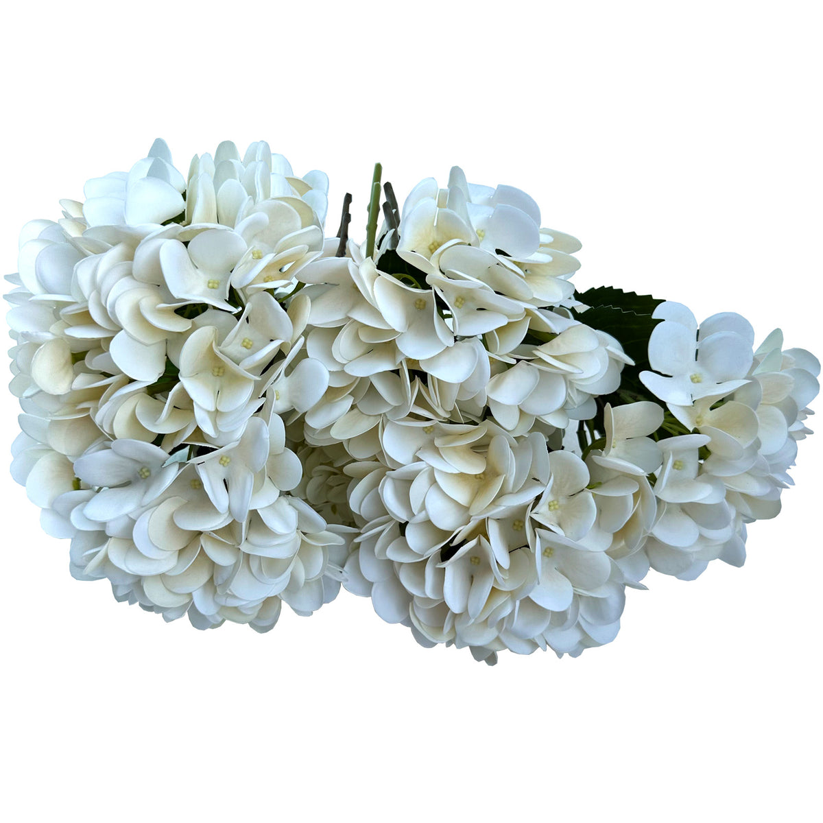 Artificial Hydrangea Flowers Bouquets, 6Pcs Silk Fake Flowers for Home Office Table Centerpiece Shelf Decorations
