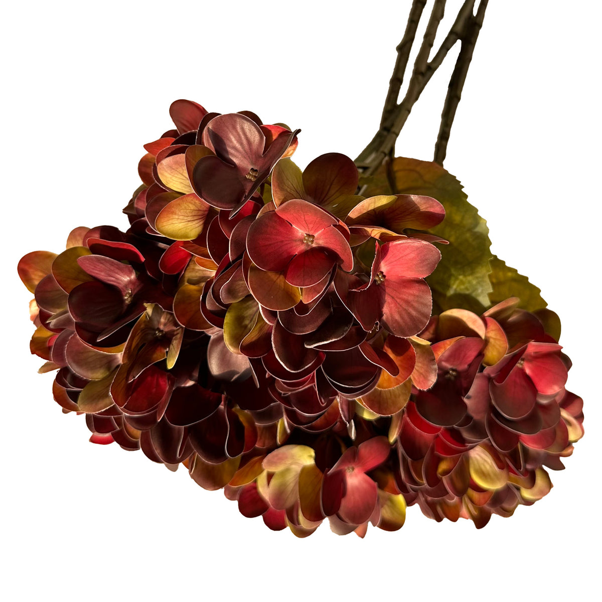 Artificial Hydrangea Flowers Bouquets, 6Pcs Silk Fake Flowers for Home Office Table Centerpiece Shelf Decorations