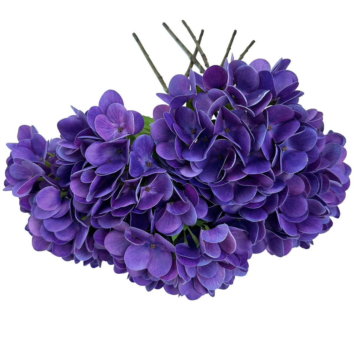Artificial Hydrangea Flowers Bouquets, 6Pcs Silk Fake Flowers for Home Office Table Centerpiece Shelf Decorations