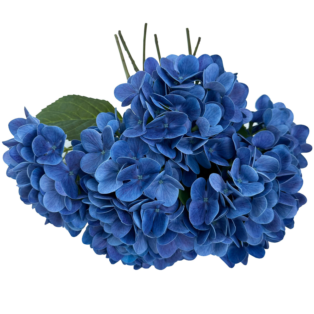 Artificial Hydrangea Flowers Bouquets, 6Pcs Silk Fake Flowers for Home Office Table Centerpiece Shelf Decorations
