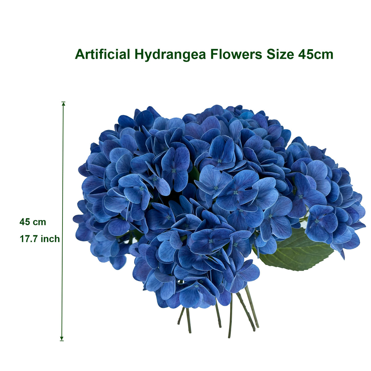 Artificial Hydrangea Flowers Bouquets, 6Pcs Silk Fake Flowers for Home Office Table Centerpiece Shelf Decorations