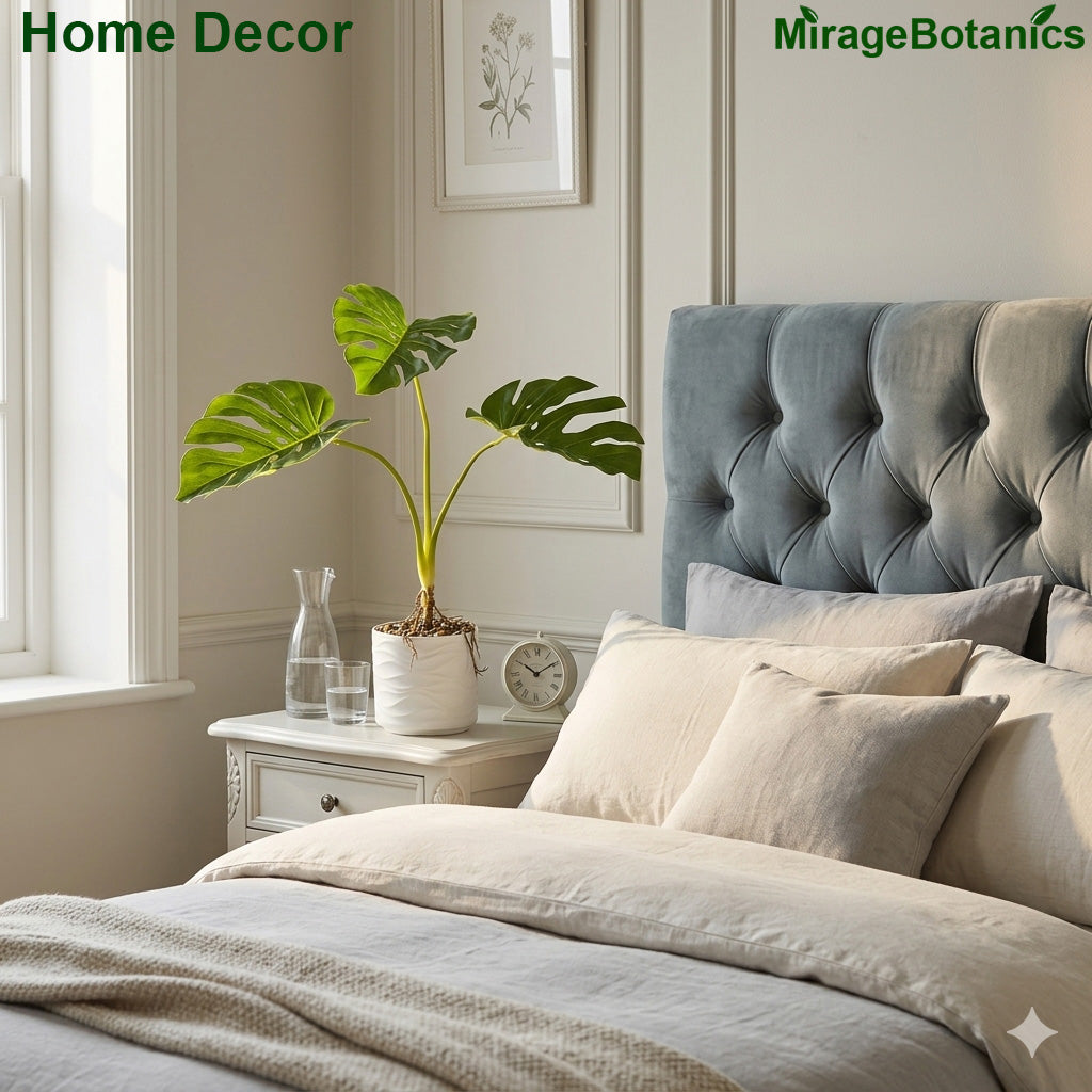 Artificial Monstera Tree Faux Plant Tree with White Pot, Fake Plants Large Tropical Palm Tree, in Pot for Indoor Outdoor Office Garden balcony patio Home Decor (Monstera Tree 3 Trunks)