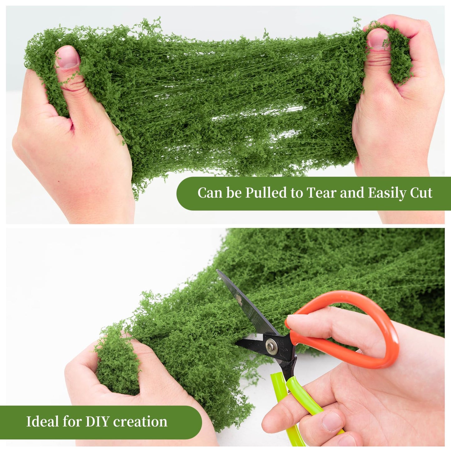 100g Fake Moss for Plants Indoor, Artificial Moss for Arts and Crafts, Faux Grass for Potted Fairy Garden DIY Model Making Walls Glass Containers Home Decor Dark Green (3.5oz)