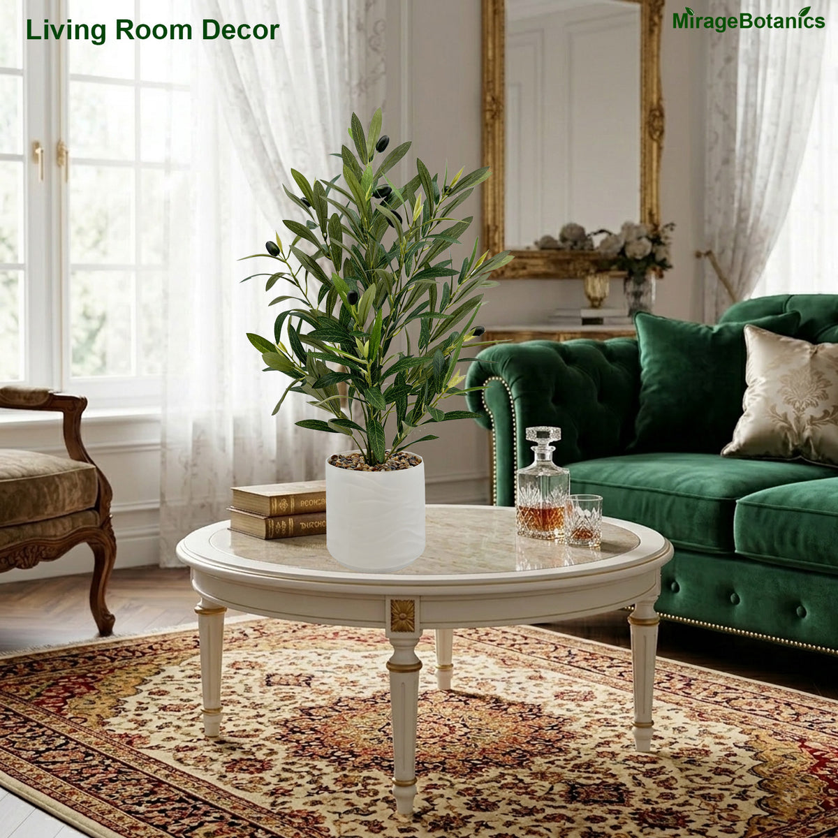 55cm Artificial Olive Trees Indoor,Faux Olive Tree with White Planter Pot,Artificial Plants Lifelike Fruits for Home Office MeetingRoom Living Room Indoor Outdoor Decor