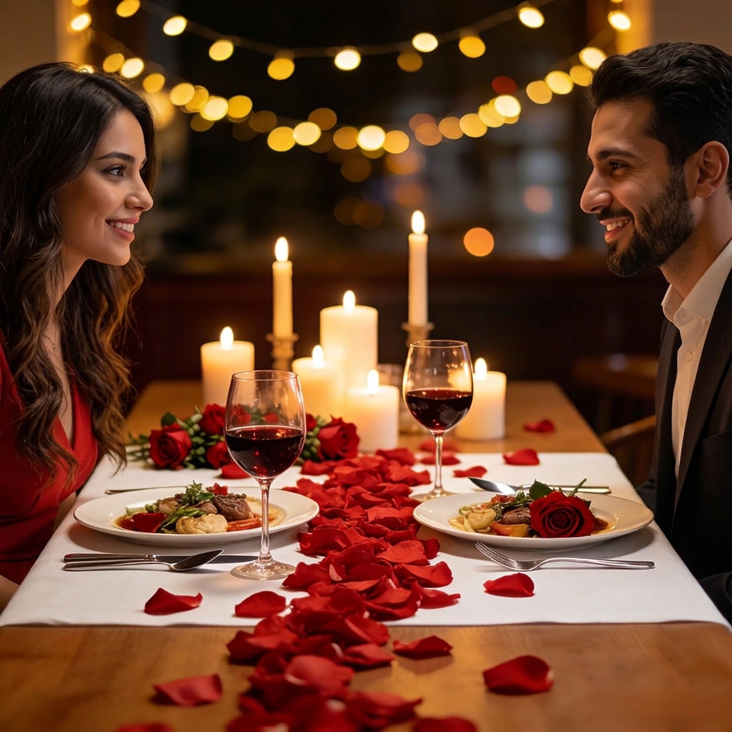 2200 PCS Artificial Dark-Red Silk Rose Petals for Romantic Night,Wedding,Proposal Anniversary Flower Decorations