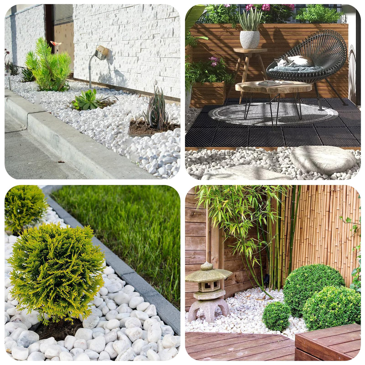 5Kg White Rocks for Plants, 1.0-5.0cm White Pebbles, Decorative Stones for Vases, Small Aquarium Gravel for Fish Tank Garden Rocks for Potted Plants & Home Decor