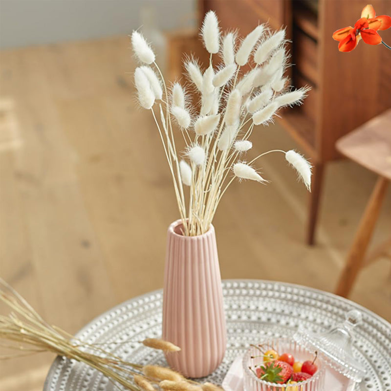 120PCS Bunny Tails Dried Flowers, Dried Rabbit Tail Grass Bouquet, Boho Table Decor, White Pampas Grass small, dried bunny tails for Wedding, Home, Rustic Party, Baby Shower Decor