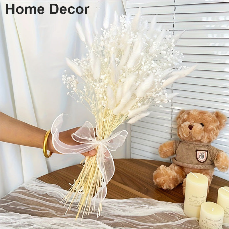 2000+ Bulk Bleached Dried   Babys Breath Bouquet, Pure White - Gold Gypsophila Flowers, Long-Lasting Wedding, Home, Party Decor -  Floral Arrangements Dried Flower for Office Home Decor (Gold)