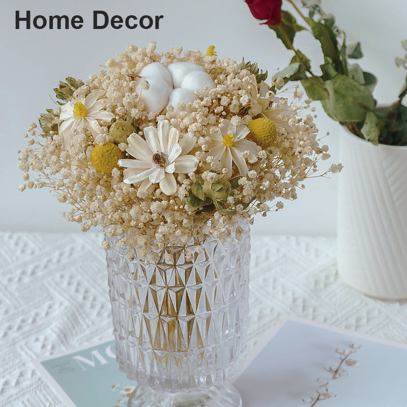 2000+ Bulk Bleached Dried   Babys Breath Bouquet, Pure White - Gold Gypsophila Flowers, Long-Lasting Wedding, Home, Party Decor -  Floral Arrangements Dried Flower for Office Home Decor (Gold)