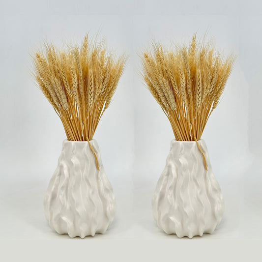 100 Stems 45cm Dried Wheat Flowers - Natural Ear of Wheat Grain Flowers - DIY Arrangements for Home, Wedding, Store Decorative Autumn Wreath Decoration