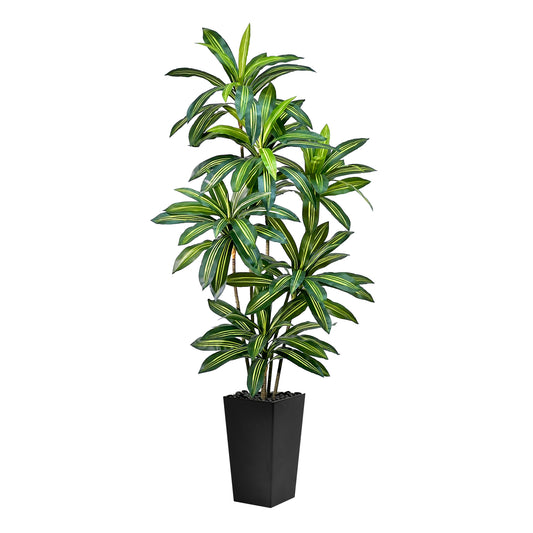 Artificial Dracaena Plant Indoor Outdoor 5-7FT - Fake Tree with Tall Planter
