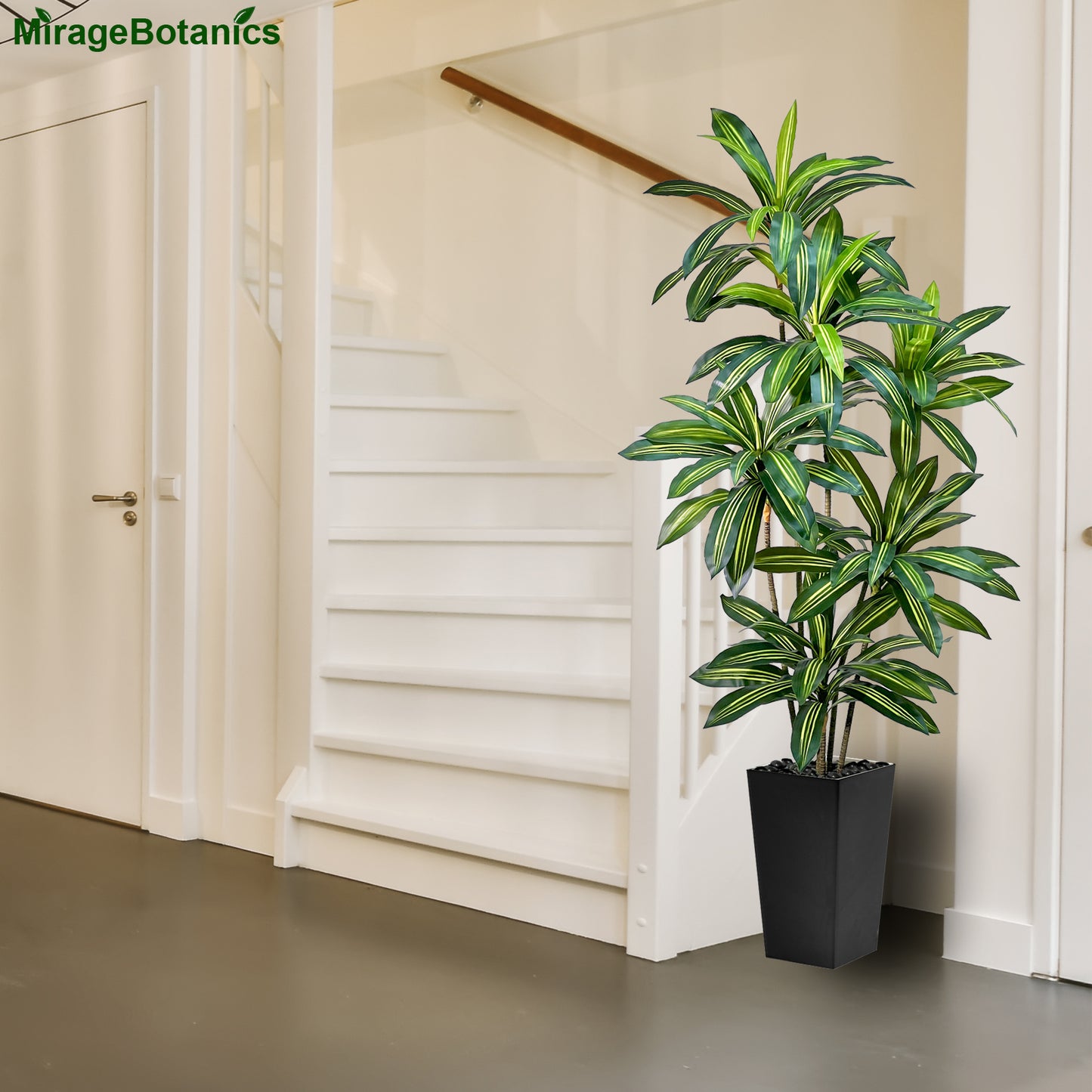 Artificial Dracaena Plant Indoor Outdoor 5-7FT - Fake Tree with Tall Planter