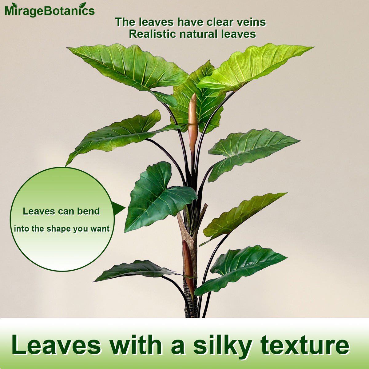 Artificial banana Tree - Faux banana Plant with 11 Realistic Leaves in White Planter, Indoor Outdoor Fake Tree for Home Office Living Room Decor, Housewarming Gift