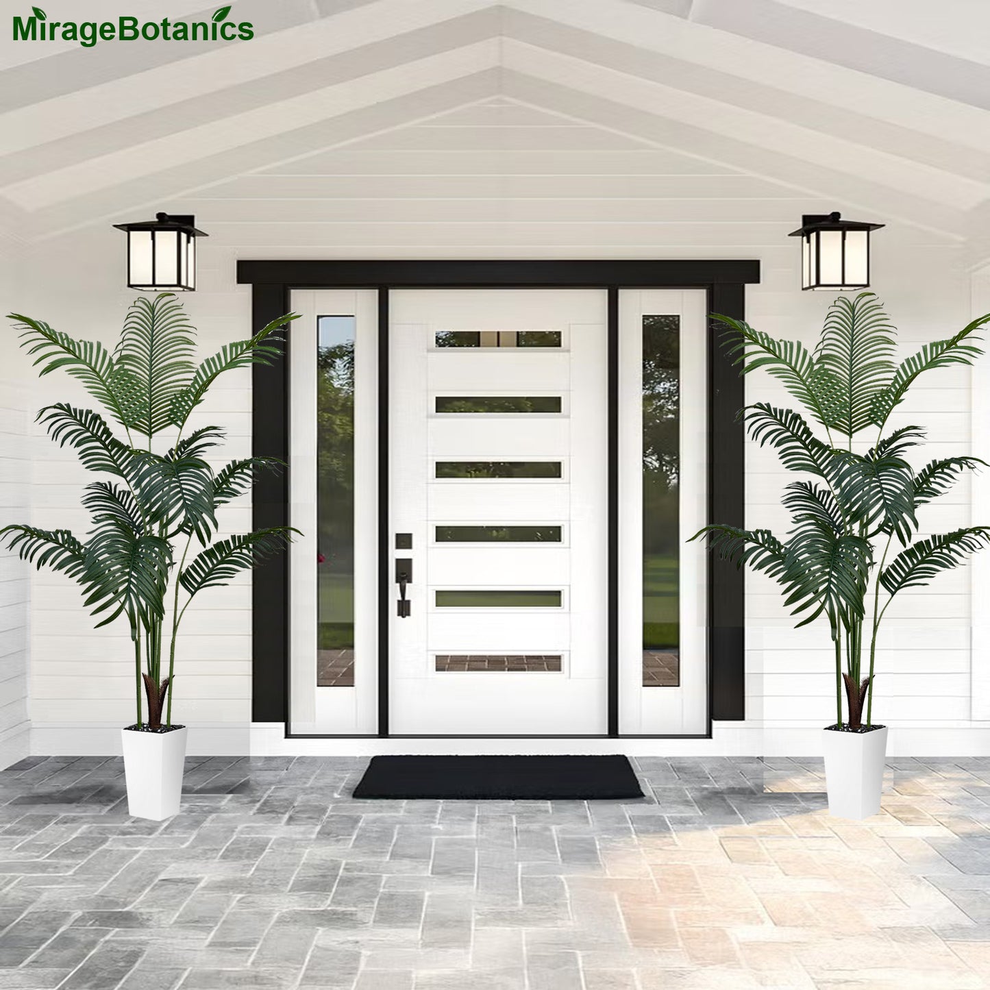 Artificial Palm Tree - Fake Palm Tree - Faux Tropical Areca Floor Plant - Artificial Silk Plant for Home Office Living Room Decor Indoor Outdoor