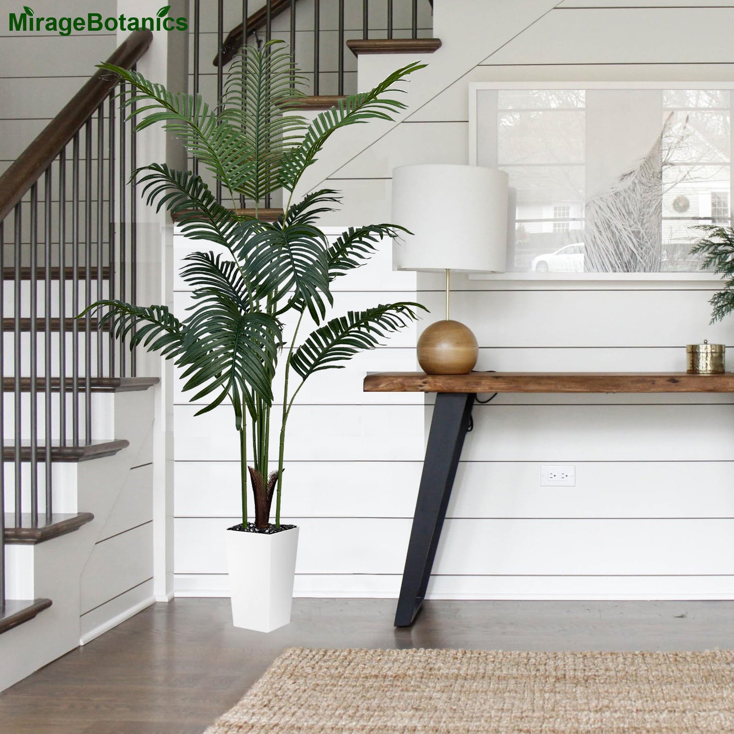 Artificial Palm Tree - Fake Palm Tree - Faux Tropical Areca Floor Plant - Artificial Silk Plant for Home Office Living Room Decor Indoor Outdoor