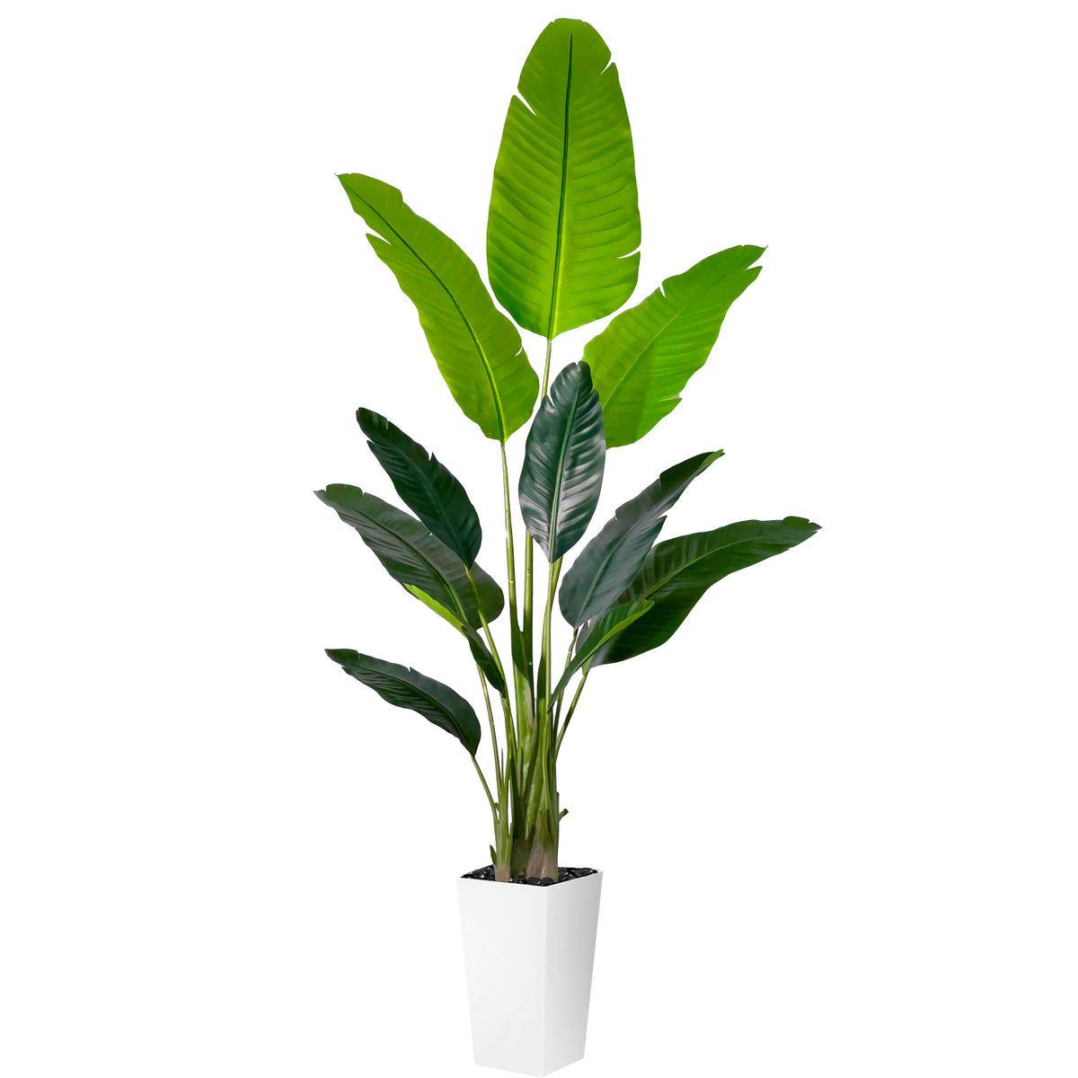 Artificial Banana Plant Fake Bird of Paradise Plant for Indoors and Outdoors,Faux Palm Tree for Office and Home Decor, Housewarming Gift