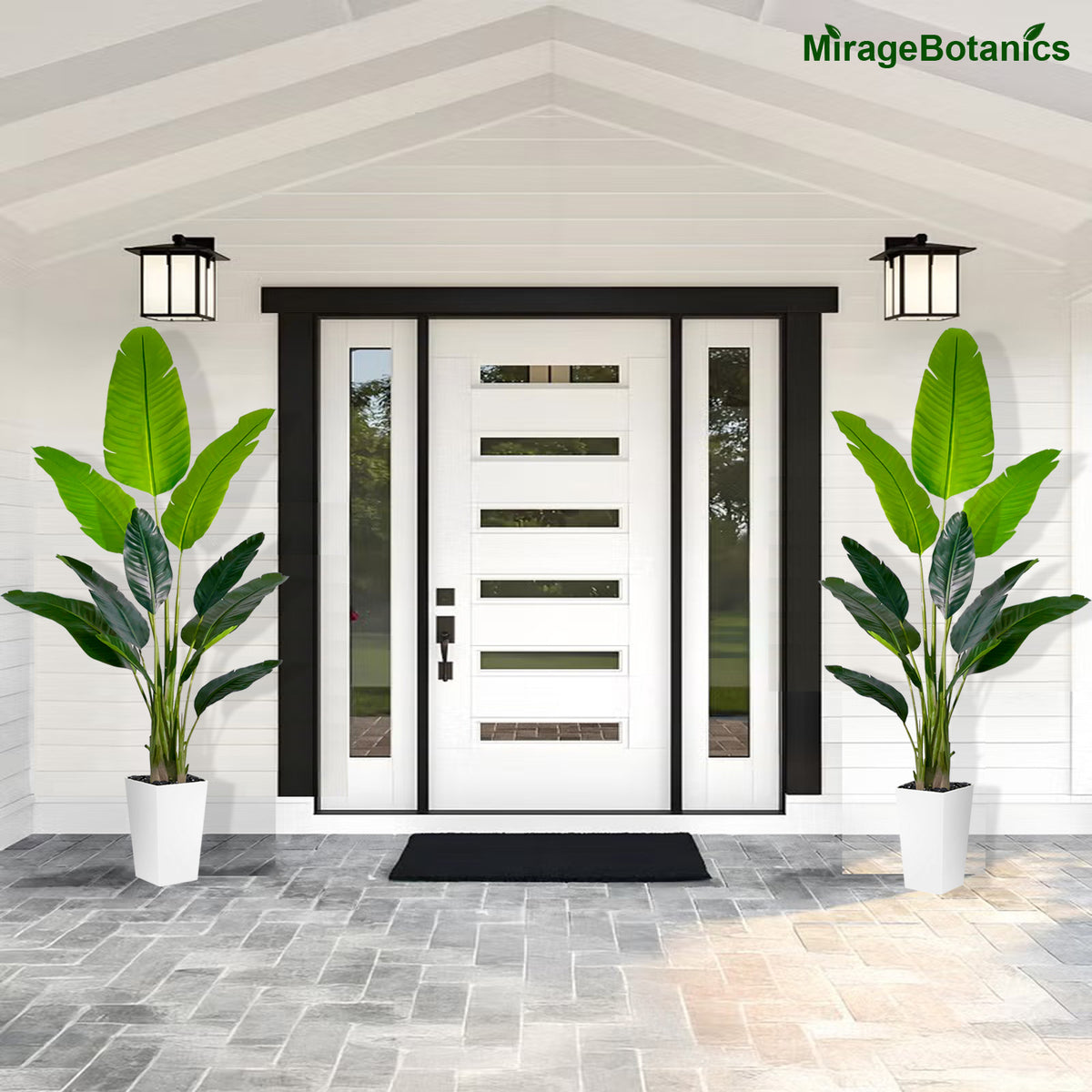 Artificial Banana Plant Fake Bird of Paradise Plant for Indoors and Outdoors,Faux Palm Tree for Office and Home Decor, Housewarming Gift