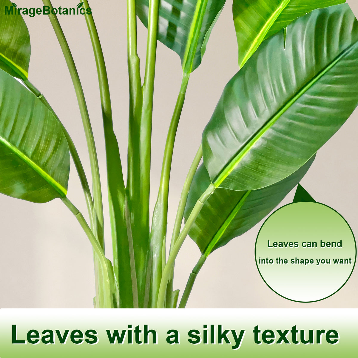 Artificial Banana Plant Fake Bird of Paradise Plant for Indoors and Outdoors,Faux Palm Tree for Office and Home Decor, Housewarming Gift