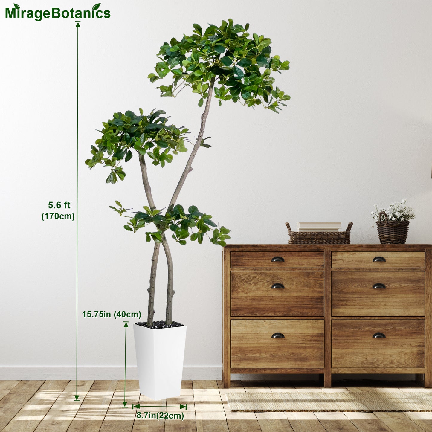 150cm Tall Artificial Black Olive Tree with 959 Lifelike Leaves, Fake Plant in White Tall Planters, Faux Olive Tree with 2 Poles for Living Room Office Garden Decor