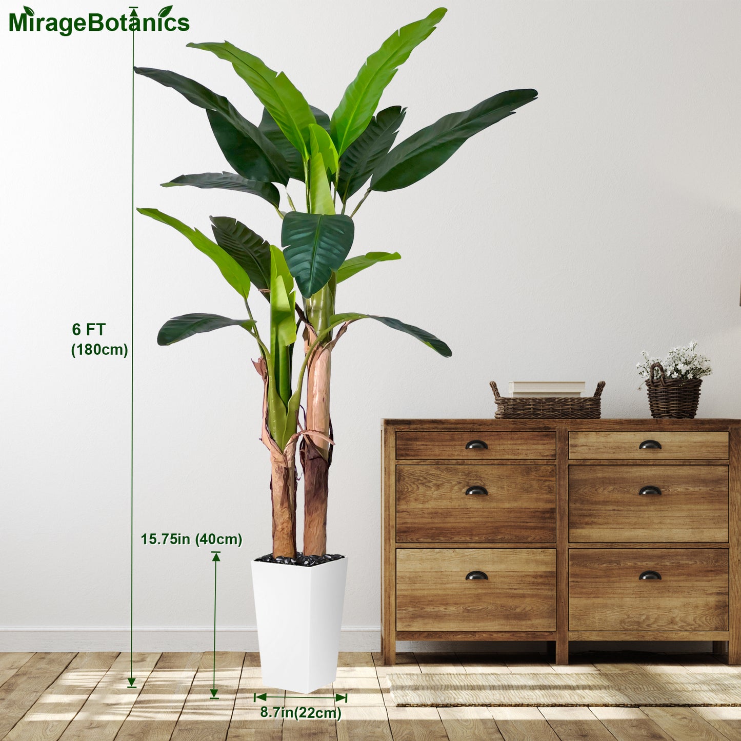 160cm Artificial Banana Tree Artificial Leaf Plant Tall Tree Faux Banana Leaves with Black UV Planter for Home Swimming Pool Outdoor Patio Tropical Decor
