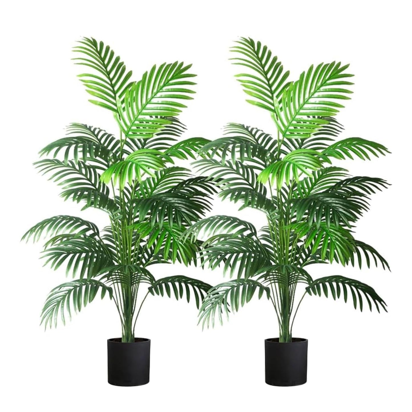 4FT 2pcs Large Artificial Plants Fake Palm Tree Tropical Palm Leaves Faux Palm Plants